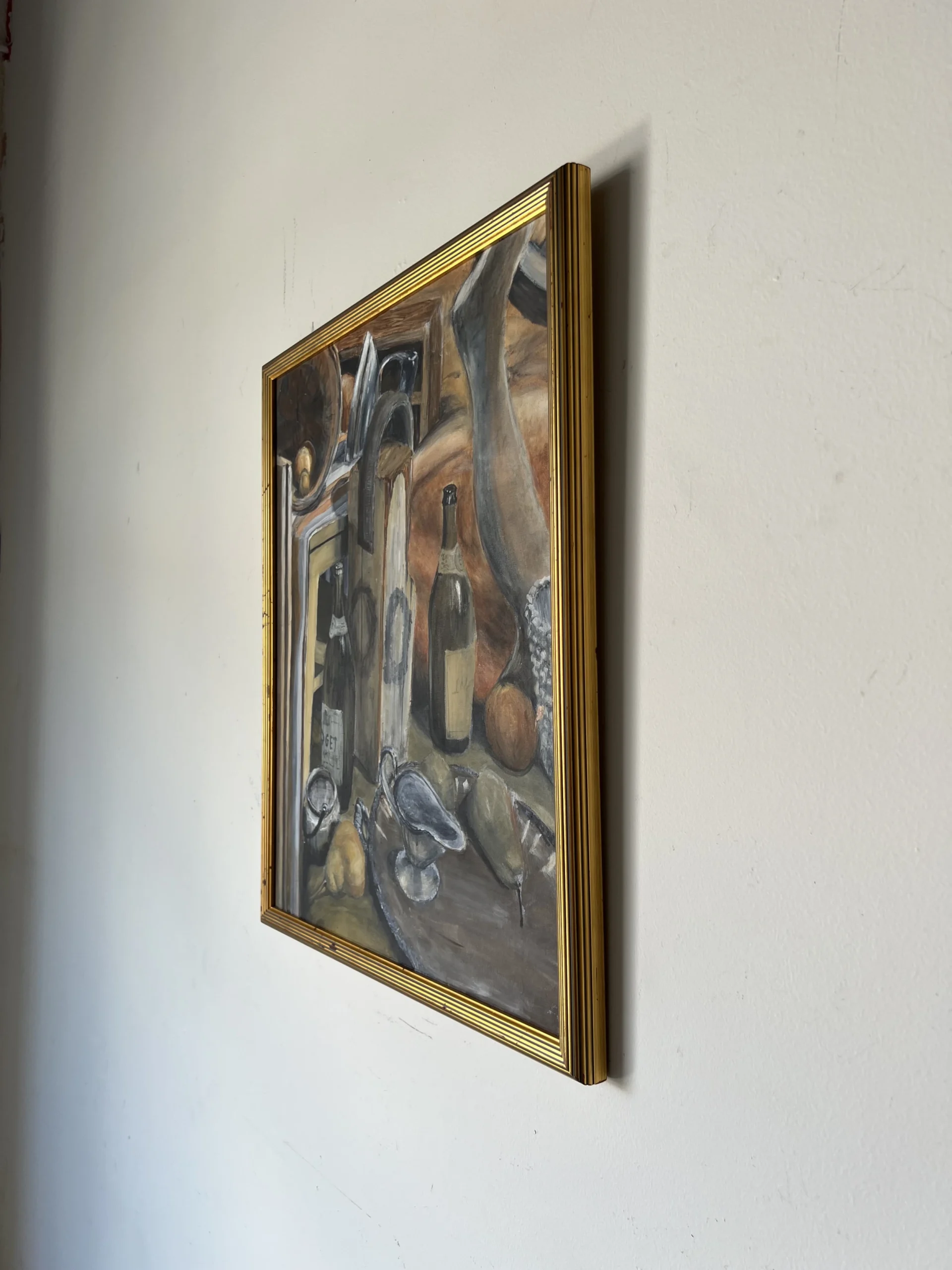 1980's Vintage Still Life Oil Painting , Framed 4 1980's Vintage Still Life Oil Painting , Framed - Image 4