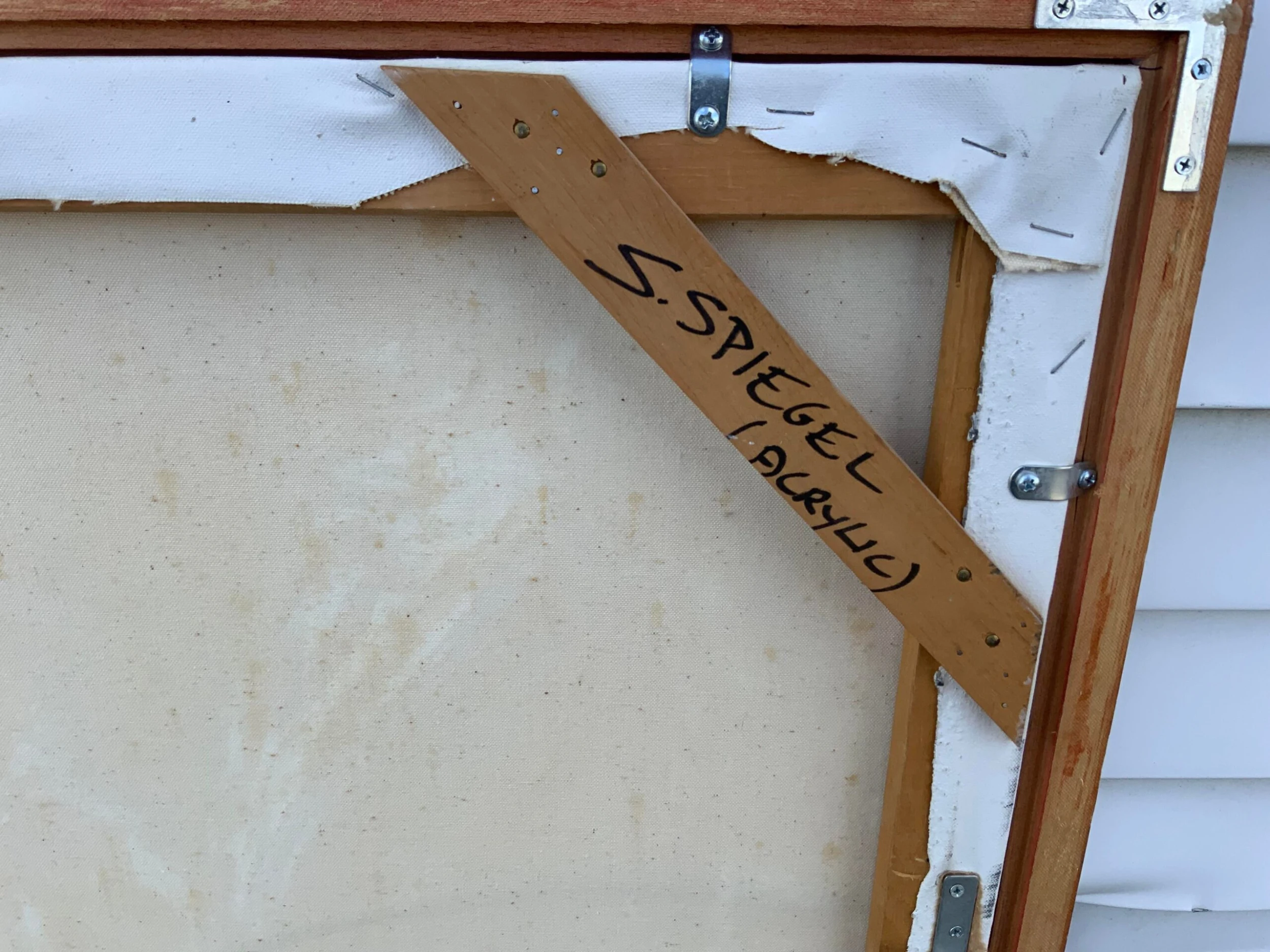 1986 "Party Of Six" S. Spiegel Signed Modernist Figurative Painting 8 1986 "Party Of Six" S. Spiegel Signed Modernist Figurative Painting - Image 8