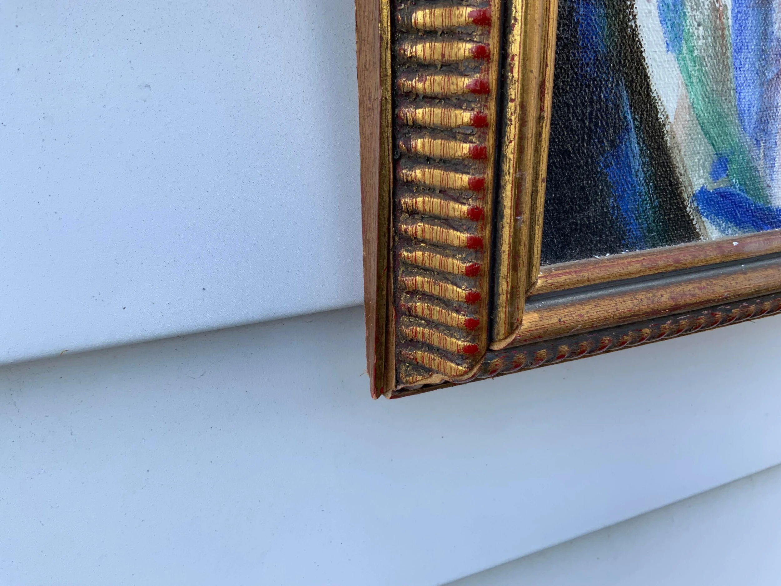 1986 "Party Of Six" S. Spiegel Signed Modernist Figurative Painting 5 1986 "Party Of Six" S. Spiegel Signed Modernist Figurative Painting - Image 5