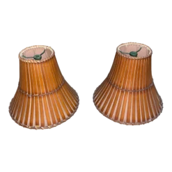 1990’s Bamboo Lamp Shades- A Pair