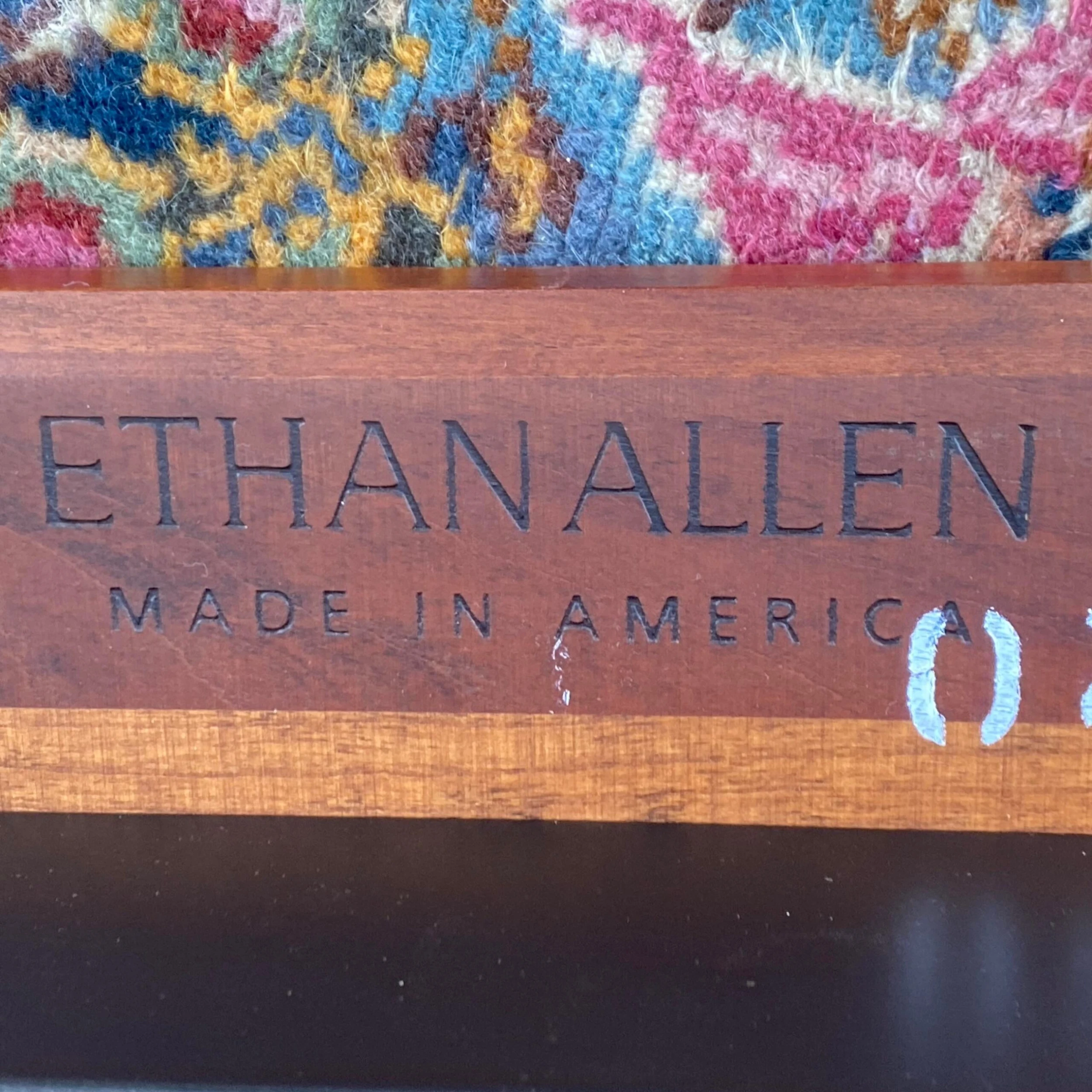 1990's Ethan Allen American Impressions Square Coffee Table 24-8400 Cherry With Black Base 10 1990's Ethan Allen American Impressions Square Coffee Table 24-8400 Cherry With Black Base - Image 10