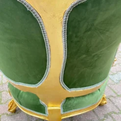 1990's French Louis Xvi Corbeille Style Settee In Green Velvet -chairish shop 1990s french louis xvi corbeille style settee in green velvet 6354