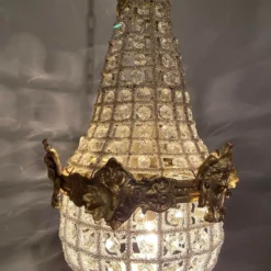 1990's French Louis XVI Style Bronze Chandelier In Gold -chairish shop 1990s french louis xvi style bronze chandelier in gold 1933