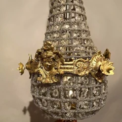 1990's French Louis XVI Style Bronze Chandelier In Gold -chairish shop 1990s french louis xvi style bronze chandelier in gold 6323