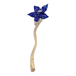 1990’s Glass Art Murano Style Long Stem Flower