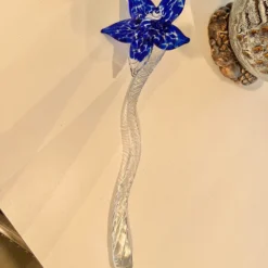 1990’s Glass Art Murano Style Long Stem Flower -chairish shop 1990s glass art murano style long stem flower 7232 scaled