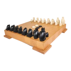 1990's Michael Graves Post Modern PostModern Memphis Ultra Chess Checkers Complete Pieces & Board - Signed