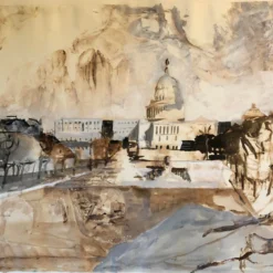 1990’s Original Abstract Watercolor Painting “us Capital” Building Washington DC Landscape Signed -chairish shop 1990s original abstract watercolor painting us capital building washington dc landscape signed 2326 scaled