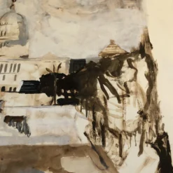1990’s Original Abstract Watercolor Painting “us Capital” Building Washington DC Landscape Signed -chairish shop 1990s original abstract watercolor painting us capital building washington dc landscape signed 9808