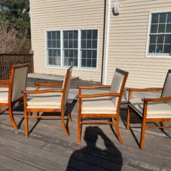 2010's Baker Furniture Mahogany Captains Dining Chairs - Set Of 4 -chairish shop 2010s baker furniture mahogany captains dining chairs set of 4 2013 scaled