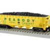 2219323 S Scale American Flyer Peabody Coal 3 Bay Hopper #6943