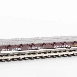 910-5818 HO Scale Walthers MainLine 60' P-S Bulkhead Flatcar (48' IL) Trailer-Train PTTX #90595
