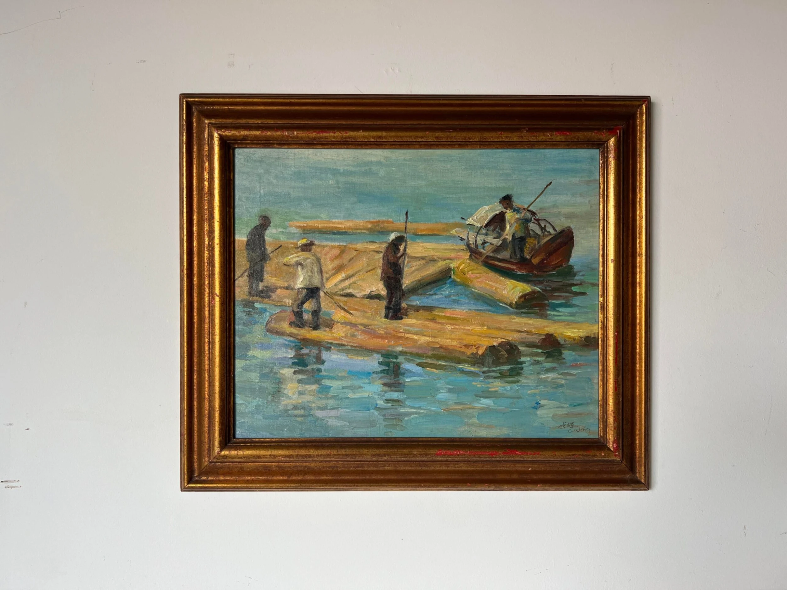 60’s Mid- Century C. Woney Impressionist Abstract Oil Painting 3 60’s Mid- Century C. Woney Impressionist Abstract Oil Painting - Image 3