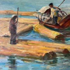 60’s Mid- Century C. Woney Impressionist Abstract Oil Painting 15 60’s Mid- Century C. Woney Impressionist Abstract Oil Painting -chairish shop 60s mid century c woney impressionist abstract oil painting 3327 scaled