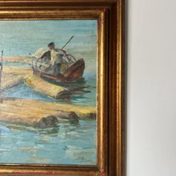 60’s Mid- Century C. Woney Impressionist Abstract Oil Painting 17 60’s Mid- Century C. Woney Impressionist Abstract Oil Painting -chairish shop 60s mid century c woney impressionist abstract oil painting 6606 scaled
