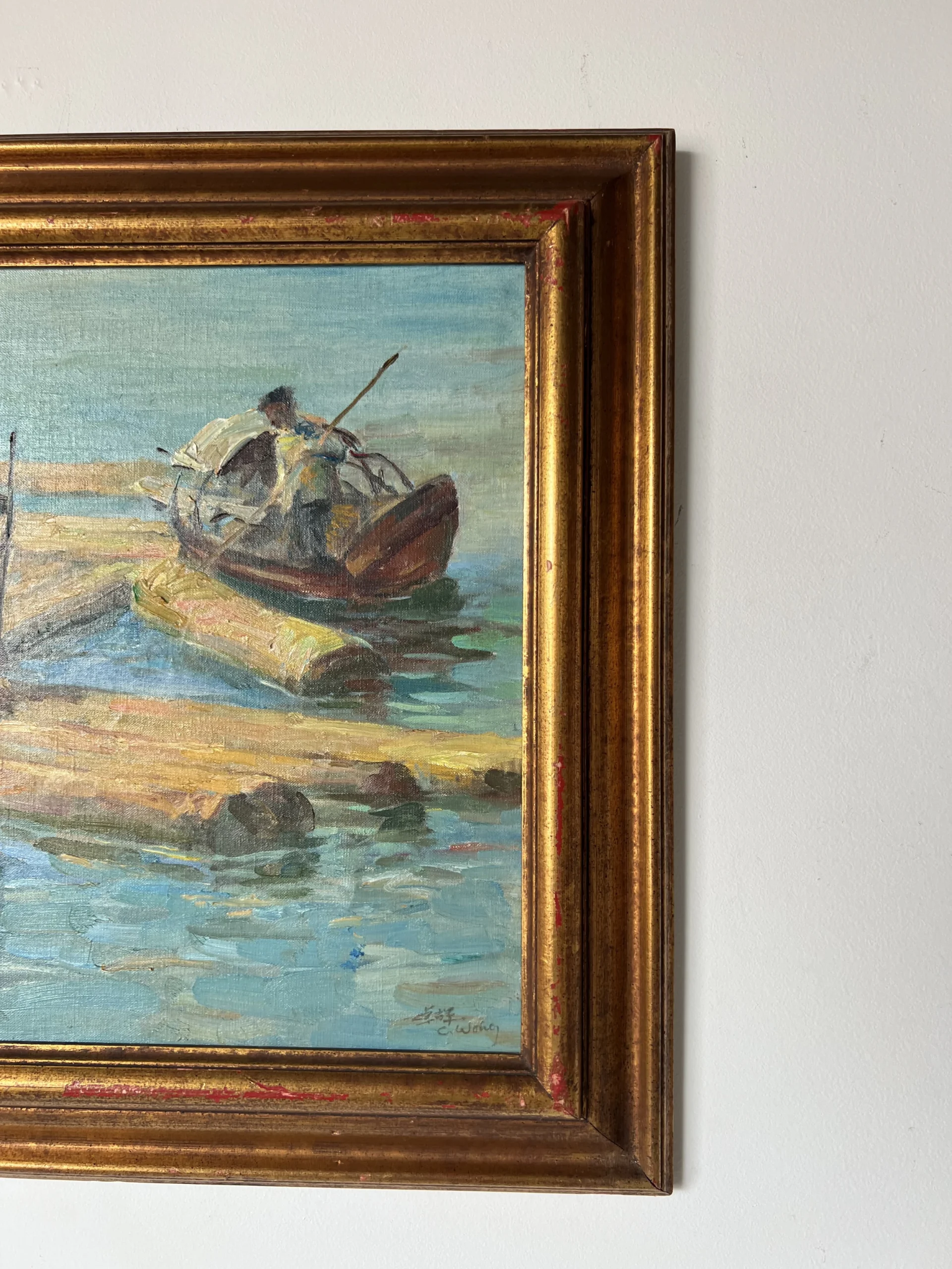 60’s Mid- Century C. Woney Impressionist Abstract Oil Painting 8 60’s Mid- Century C. Woney Impressionist Abstract Oil Painting - Image 8