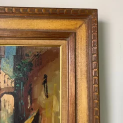 60’s Vintage Dileo Venice Street Impressionist Oil Painting -chairish shop 60s vintage dileo venice street impressionist oil painting 5773 scaled