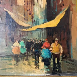 60’s Vintage Dileo Venice Street Impressionist Oil Painting -chairish shop 60s vintage dileo venice street impressionist oil painting 7713 scaled