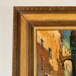 60’s Vintage Dileo Venice Street Impressionist Oil Painting -chairish shop 60s vintage dileo venice street impressionist oil painting 9216 scaled