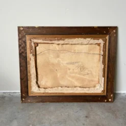 60's Vintage Grey Reclining Nude Woman Oil Painting, Framed 19 60's Vintage Grey Reclining Nude Woman Oil Painting, Framed -chairish shop 60s vintage grey reclining nude woman oil painting framed 0421 scaled