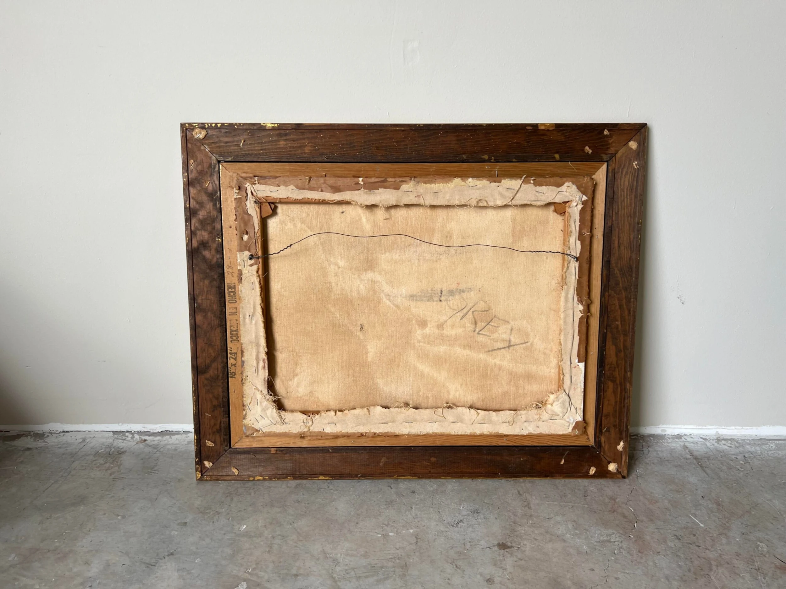 60's Vintage Grey Reclining Nude Woman Oil Painting, Framed 10 60's Vintage Grey Reclining Nude Woman Oil Painting, Framed - Image 10