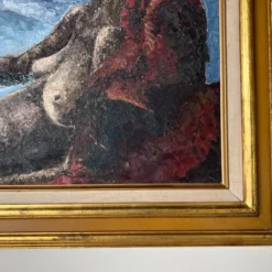 60's Vintage Grey Reclining Nude Woman Oil Painting, Framed 17 60's Vintage Grey Reclining Nude Woman Oil Painting, Framed -chairish shop 60s vintage grey reclining nude woman oil painting framed 1130 scaled