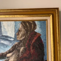 60's Vintage Grey Reclining Nude Woman Oil Painting, Framed 14 60's Vintage Grey Reclining Nude Woman Oil Painting, Framed -chairish shop 60s vintage grey reclining nude woman oil painting framed 3743 scaled