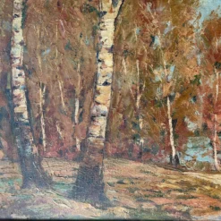 60's Vintage Impressionist Abstract Landscape Oil Painting, Signed -chairish shop 60s vintage impressionist abstract landscape oil painting signed 4768 scaled