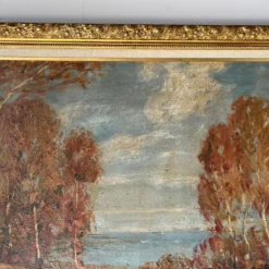 60's Vintage Impressionist Abstract Landscape Oil Painting, Signed -chairish shop 60s vintage impressionist abstract landscape oil painting signed 7305 scaled