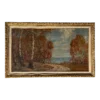 60's Vintage Impressionist Abstract Landscape Oil Painting, Signed