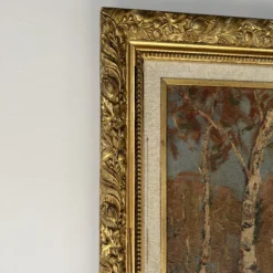 60's Vintage Impressionist Abstract Landscape Oil Painting, Signed -chairish shop 60s vintage impressionist abstract landscape oil painting signed 8950 scaled