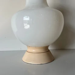 60's Vintage Italian White Murano Glass Table Lamp -chairish shop 60s vintage italian white murano glass table lamp 0172 scaled