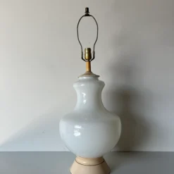 Front Page -chairish shop 60s vintage italian white murano glass table lamp 1988