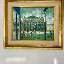 60’s Vintage Paris Painting Scene Of L’ Opera -chairish shop 60s vintage paris painting scene of l opera 1427 scaled