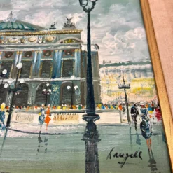 60’s Vintage Paris Painting Scene Of L’ Opera -chairish shop 60s vintage paris painting scene of l opera 2678 scaled