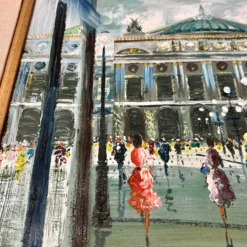 60’s Vintage Paris Painting Scene Of L’ Opera -chairish shop 60s vintage paris painting scene of l opera 9986 scaled