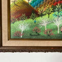 70's Cermic Blasnauski Folk Art Russian Village Oil Painting, Framed -chairish shop 70s cermic blasnauski folk art russian village oil painting framed 0694 scaled