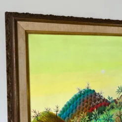 70's Cermic Blasnauski Folk Art Russian Village Oil Painting, Framed -chairish shop 70s cermic blasnauski folk art russian village oil painting framed 5274 scaled