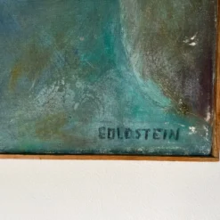 70's Goldstein Abstract Oil Portrait Painting -chairish shop 70s goldstein abstract oil portrait painting 6259 scaled