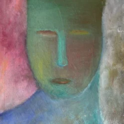 70's Goldstein Abstract Oil Portrait Painting -chairish shop 70s goldstein abstract oil portrait painting 6302 scaled