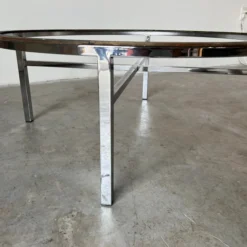 70's Italian Postmodern Round Coffee Table -chairish shop 70s italian postmodern round coffee table 0287 scaled