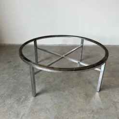 70's Italian Postmodern Round Coffee Table -chairish shop 70s italian postmodern round coffee table 9698 scaled