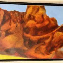 70's Vintage " Double Ferry " Impressionist Style Abstract Painting -chairish shop 70s vintage double ferry impressionist style abstract painting 0256 scaled