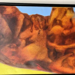 70's Vintage " Double Ferry " Impressionist Style Abstract Painting -chairish shop 70s vintage double ferry impressionist style abstract painting 1058 scaled