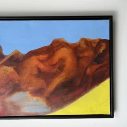 70's Vintage " Double Ferry " Impressionist Style Abstract Painting -chairish shop 70s vintage double ferry impressionist style abstract painting 5968 scaled