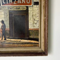 70's Vintage Key Spanish Street Scene Oil Painting, Framed -chairish shop 70s vintage key spanish street scene oil painting framed 1631 scaled
