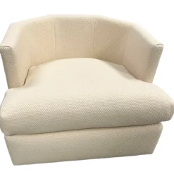 80's Directional Freshly Upholstered Swivel Chair -chairish shop 80s directional freshly upholstered swivel chair 3837