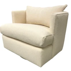 80's Directional Freshly Upholstered Swivel Chair -chairish shop 80s directional freshly upholstered swivel chair 6104