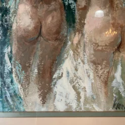 80's Kenne Impressionist Portrait Of Two Nude Females -Oil Painting, Framed -chairish shop 80s kenne impressionist portrait of two nude females oil painting framed 1903 scaled