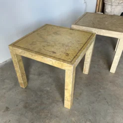 80's Postmodern Beige Resin Side Tables - A Pair -chairish shop 80s postmodern beige resin side tables a pair 3864 scaled